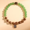 سوار يد من خشب العود الأخضر الكلشيدوني من كاليمانتان Kalimantan Agarwood Green Chalcedony Strength Bracelet