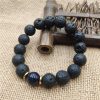 Pulsera de Sanación con Roca de Lava y Piedra Arenisca Azul Lava Rock Blue Sandstone Healing Bracelet