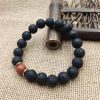 Pulsera de Sanación con Roca de Lava y Piedra Arenisca Azul Lava Rock Blue Sandstone Healing Bracelet