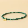 Pulseira Natural de Malachite com Encanto de Elefante Natural Malachite Elephant Charm Bracelet