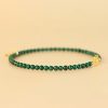 Pulseira Natural de Malachite com Encanto de Elefante Natural Malachite Elephant Charm Bracelet