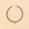 Pulseira Natural de Malachite com Encanto de Elefante Natural Malachite Elephant Charm Bracelet
