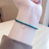 Pulseira Natural de Malachite com Encanto de Elefante Natural Malachite Elephant Charm Bracelet