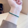 Pulseira Natural de Malachite com Encanto de Elefante Natural Malachite Elephant Charm Bracelet
