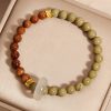Pulsera Protectora con Ágata de Alashan y Semillas de Kuka Natural Alashan Agate Kuka Seed Protection Bracelet