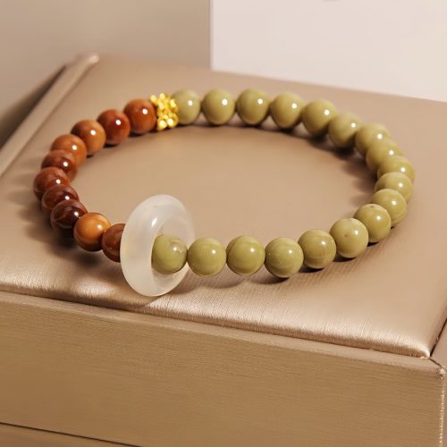 Pulsera Protectora con Ágata de Alashan y Semillas de Kuka Pulsera Protectora con Ágata de Alashan y Semillas de Kuka