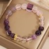 Pulsera de Sanación de Amatista Natural Natural Amethyst Healing Bracelet