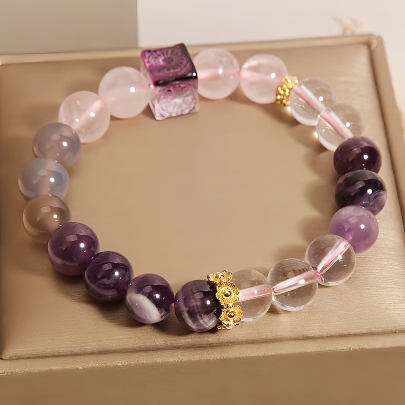 Pulsera de Sanación de Amatista Natural Natural Amethyst Healing Bracelet