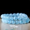 Pulsera Curativa de Aguamarina y Ámbar Natural Natural Aquamarine Amber Healing Bracelet