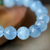 Pulsera Curativa de Aguamarina y Ámbar Natural Natural Aquamarine Amber Healing Bracelet