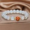Pulsera Energética de Flor de Aguamarina Natural Curativa Natural Aquamarine Healing Flower Energy Bracelet