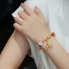 Pulseira Natural de Jato Dourado Pixiu para Riqueza Natural Golden Silk Jade Pixiu Wealth Bracelet
