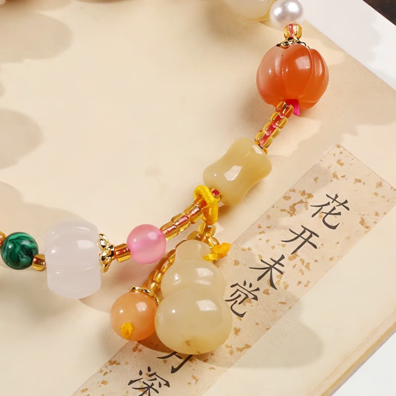 Pulseira Natural de Jato Dourado Pixiu para Riqueza Natural Golden Silk Jade Pixiu Wealth Bracelet