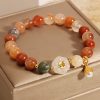 Pulsera de la Suerte con Jade Hetian Natural y Perla Natural Hetian Jade Luck Bracelet with Pearl