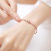 Pulsera de Energía Amorosa con Rodonita Bañada en Oro de 14K 14K Gold Plated Rhodonite Loving Energy Bracelet