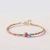 Pulsera de Energía Amorosa con Rodonita Bañada en Oro de 14K 14K Gold Plated Rhodonite Loving Energy Bracelet