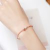 Pulsera de Energía Amorosa con Rodonita Bañada en Oro de 14K 14K Gold Plated Rhodonite Loving Energy Bracelet