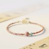 Pulsera de Energía Amorosa con Rodonita Bañada en Oro de 14K 14K Gold Plated Rhodonite Loving Energy Bracelet