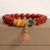 Pulseira de Ágata Vermelha para Paz Interior e Crescimento Red Agate Inner Peace & Growth Bracelet