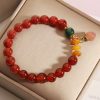 Pulseira de Ágata Vermelha para Paz Interior e Crescimento Red Agate Inner Peace & Growth Bracelet