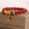 Pulseira de Ágata Vermelha para Paz Interior e Crescimento Red Agate Inner Peace & Growth Bracelet