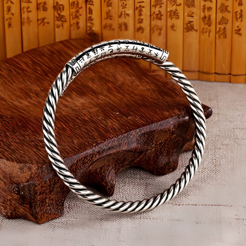 Pulsera de Equilibrio Trenzada con el Sutra del Corazón Retro Retro Heart Sutra Twisted Balance Bracelet