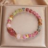Pulsera de Amor de Cuarzo Fresa y Turmalina Strawberry Quartz Love Tourmaline Bracelet
