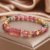 Pulsera de Amor de Cuarzo Fresa y Turmalina Strawberry Quartz Love Tourmaline Bracelet