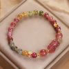 Pulsera de Amor de Cuarzo Fresa y Turmalina Strawberry Quartz Love Tourmaline Bracelet