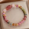 Pulsera de Amor de Cuarzo Fresa y Turmalina Strawberry Quartz Love Tourmaline Bracelet