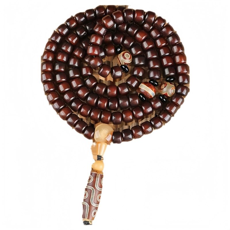 Pulsera de la Suerte con Dzi de Tres Ojos y Jade Three-Eyed Dzi Bead & Jade Luck Bracelet