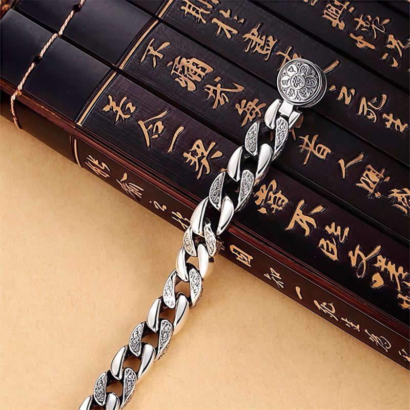Pulseira Tibetana Om Mani Padme Hum com Duplo Vajra Tibet Om Mani Padme Hum Double Dorje Bracelet