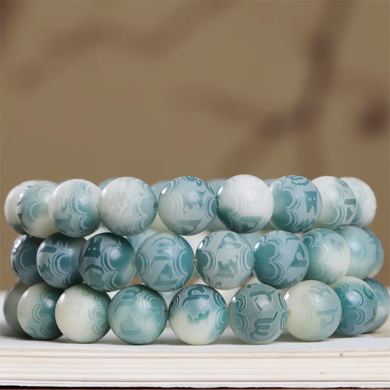 Pulseira Tibetana de Sementes de Bodhi "Om Mani Padme Hum" Tibetan Bodhi Seed Om Mani Padme Hum Bracelet