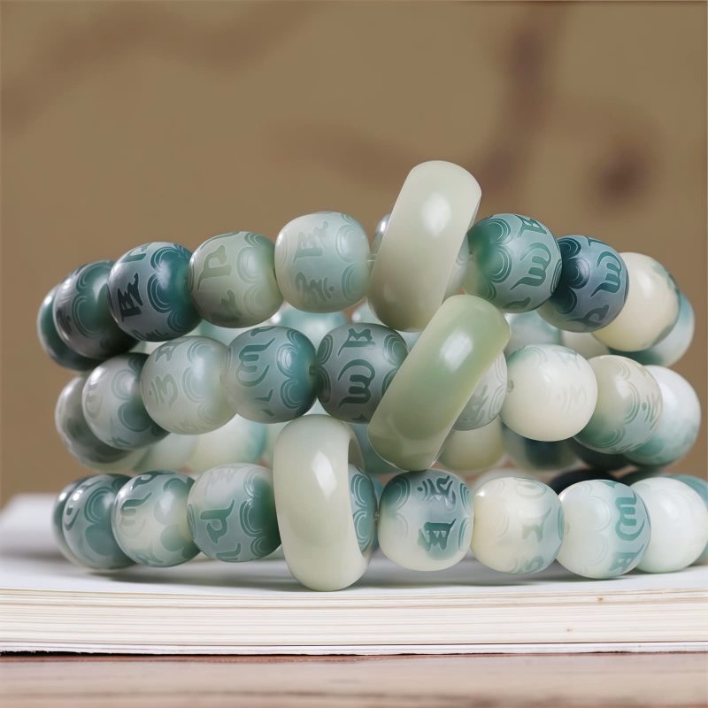 Pulseira Tibetana de Sementes de Bodhi "Om Mani Padme Hum" Tibetan Bodhi Seed Om Mani Padme Hum Bracelet
