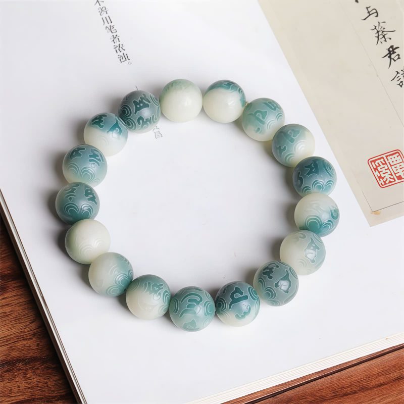 Pulseira Tibetana de Sementes de Bodhi "Om Mani Padme Hum" Tibetan Bodhi Seed Om Mani Padme Hum Bracelet