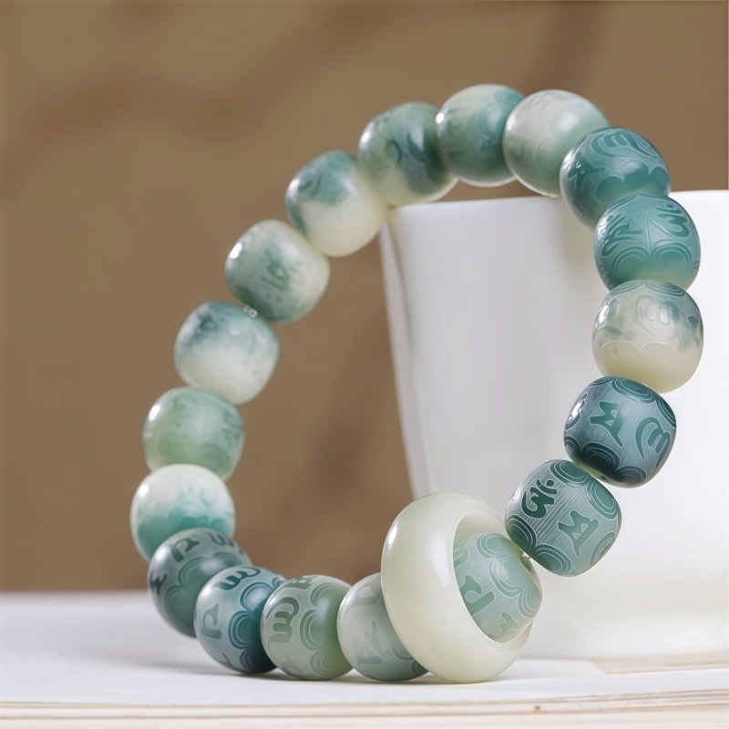 Pulseira Tibetana de Sementes de Bodhi "Om Mani Padme Hum" Tibetan Bodhi Seed Om Mani Padme Hum Bracelet