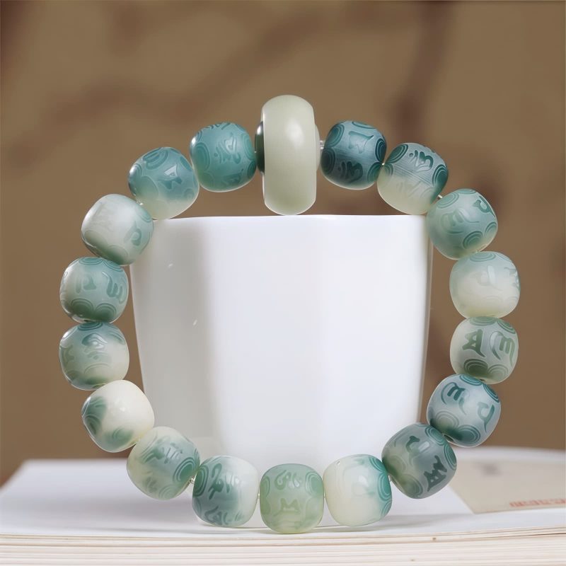 Pulseira Tibetana de Sementes de Bodhi "Om Mani Padme Hum" Tibetan Bodhi Seed Om Mani Padme Hum Bracelet