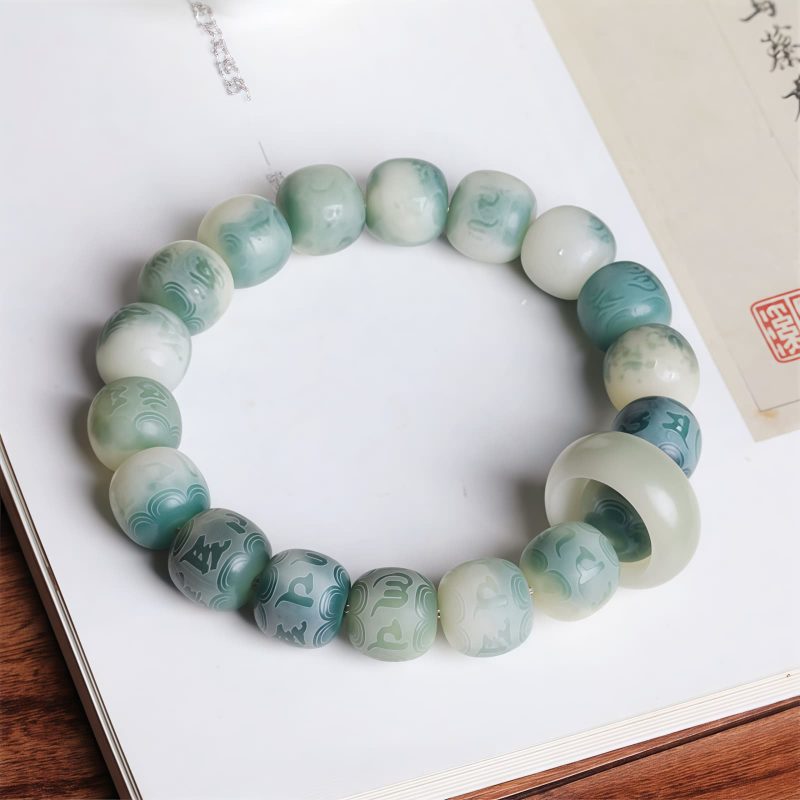 Pulseira Tibetana de Sementes de Bodhi "Om Mani Padme Hum" Tibetan Bodhi Seed Om Mani Padme Hum Bracelet