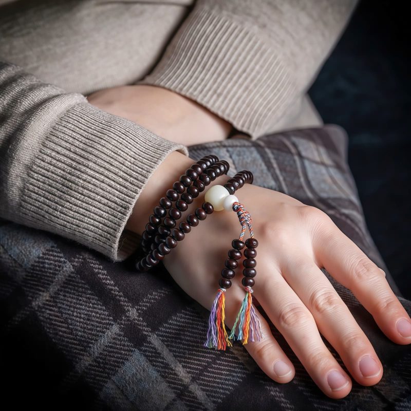 Pulsera Tibetana de Paz con Semillas de Bodhi Tibetan Bodhi Seed Peace Bracelet