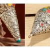 Decoración para el Hogar de Concha Shankha Tibetana, Hechiza a Mano, Colorida y Natural Tibetan Handmade Natural Colorful Shankha Wealth Home Decor