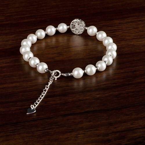 Pulsera Tibetana de Plata 925 con Calcedonia Azul y Perla: Una Joya Curativa Pulsera Tibetana de Plata 925 con Calcedonia Azul y Perla: Una Joya Curativa