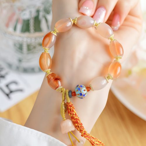 Brazalete de Confianza de Ágata Blanca Tibetana Brazalete de Confianza de Ágata Blanca Tibetana