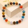 Pulsera de Ágata Caramelo: Rastreador de Estado de Ánimo Colorful Candy Agate Mood Tracker Bracelet