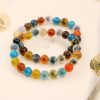 Pulsera de Ágata Caramelo: Rastreador de Estado de Ánimo Colorful Candy Agate Mood Tracker Bracelet