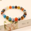 Pulsera de Ágata Caramelo: Rastreador de Estado de Ánimo Colorful Candy Agate Mood Tracker Bracelet