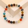 Pulsera de Ágata Caramelo: Rastreador de Estado de Ánimo Colorful Candy Agate Mood Tracker Bracelet