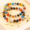 Pulsera de Ágata Caramelo: Rastreador de Estado de Ánimo Colorful Candy Agate Mood Tracker Bracelet