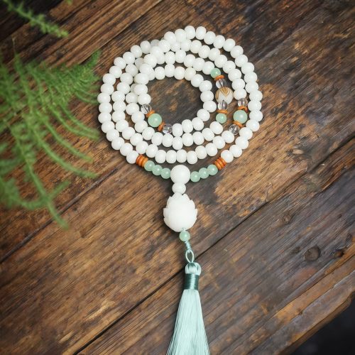 Pulsera de Protección con Semillas de Bodhi Blancas Pulsera de Protección con Semillas de Bodhi Blancas