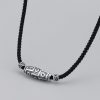 Schutzanhänger mit Neun-Augen-Dzi-Perle aus 999er Sterlingsilber 999 Sterling Silver Nine-Eye Dzi Bead Protection Necklace Pendant