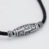 Schutzanhänger mit Neun-Augen-Dzi-Perle aus 999er Sterlingsilber 999 Sterling Silver Nine-Eye Dzi Bead Protection Necklace Pendant